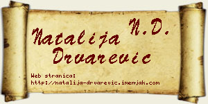 Natalija Drvarević vizit kartica